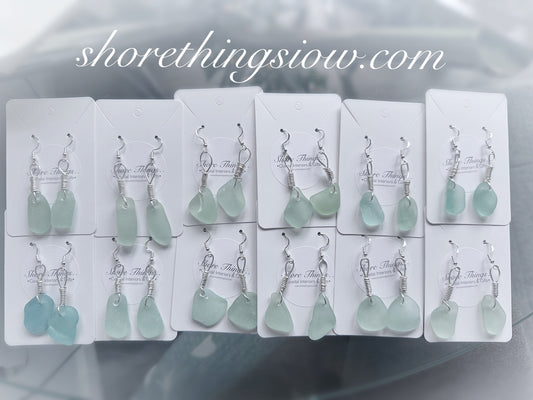 Sea Glass drop earrings