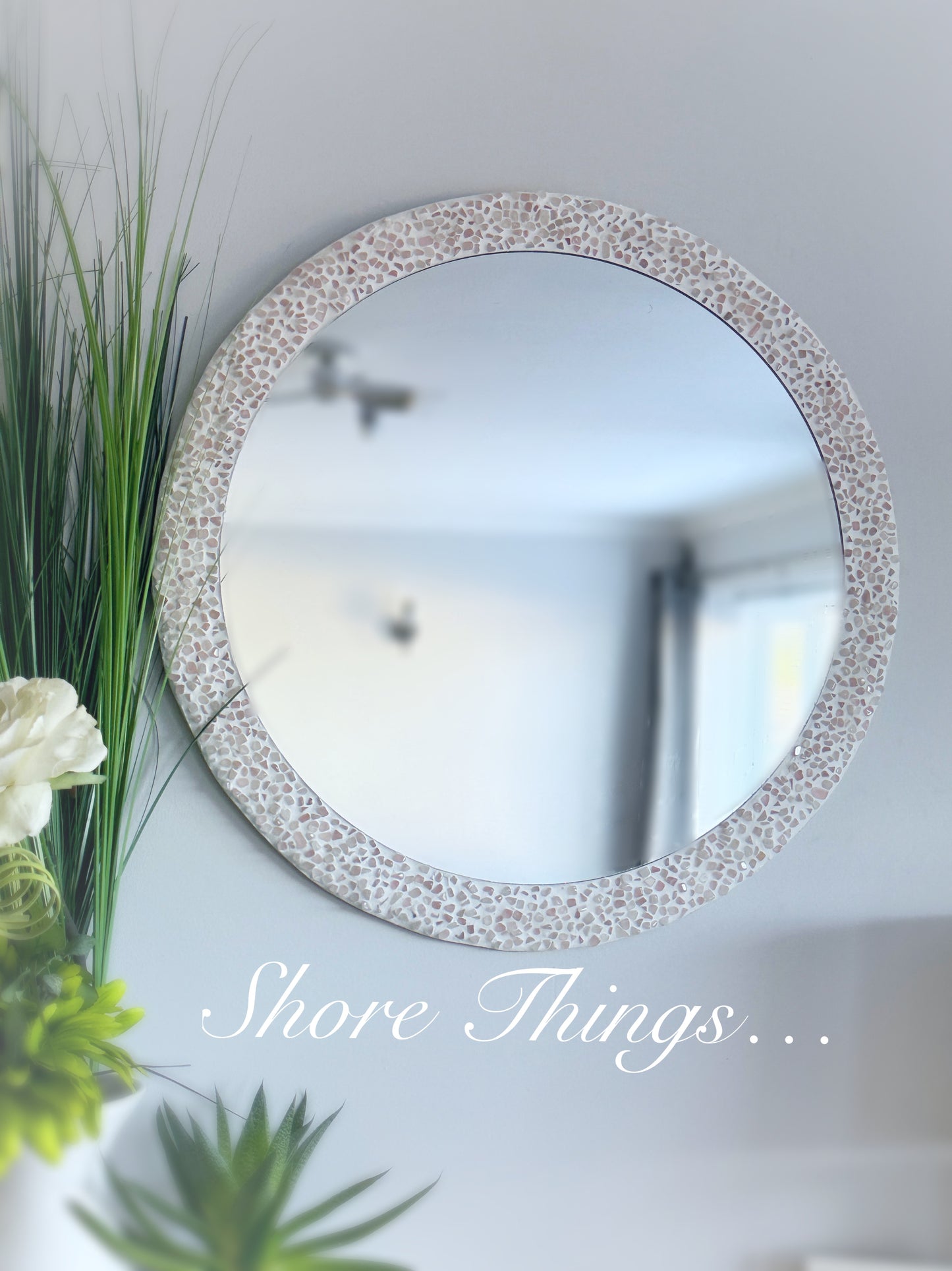 Rose Quartz 22” Mirror