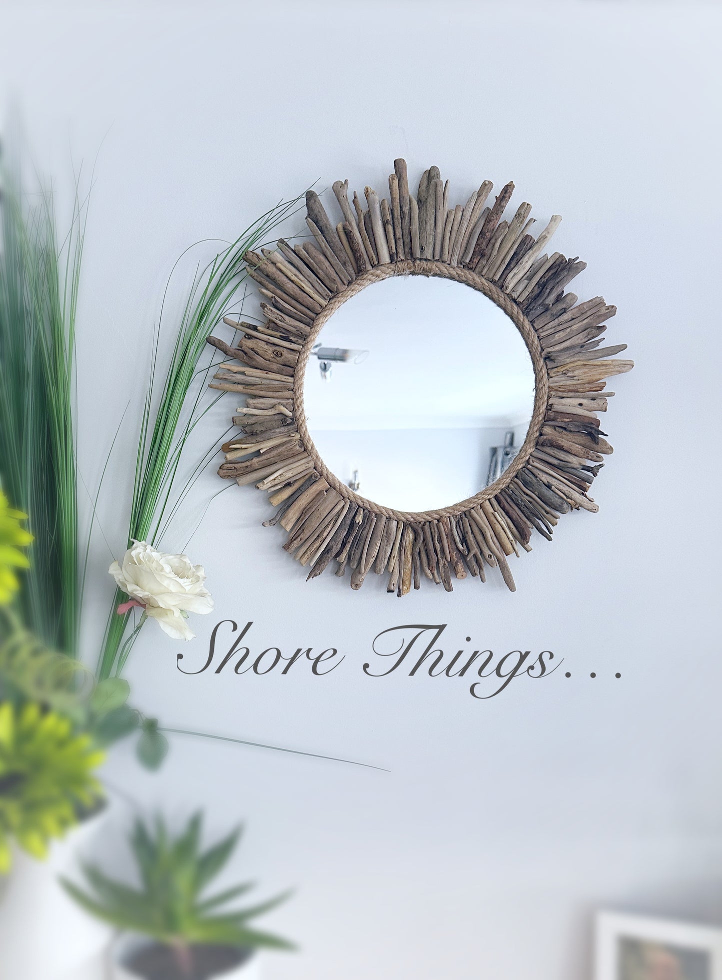 Driftwood Mirror round 17”