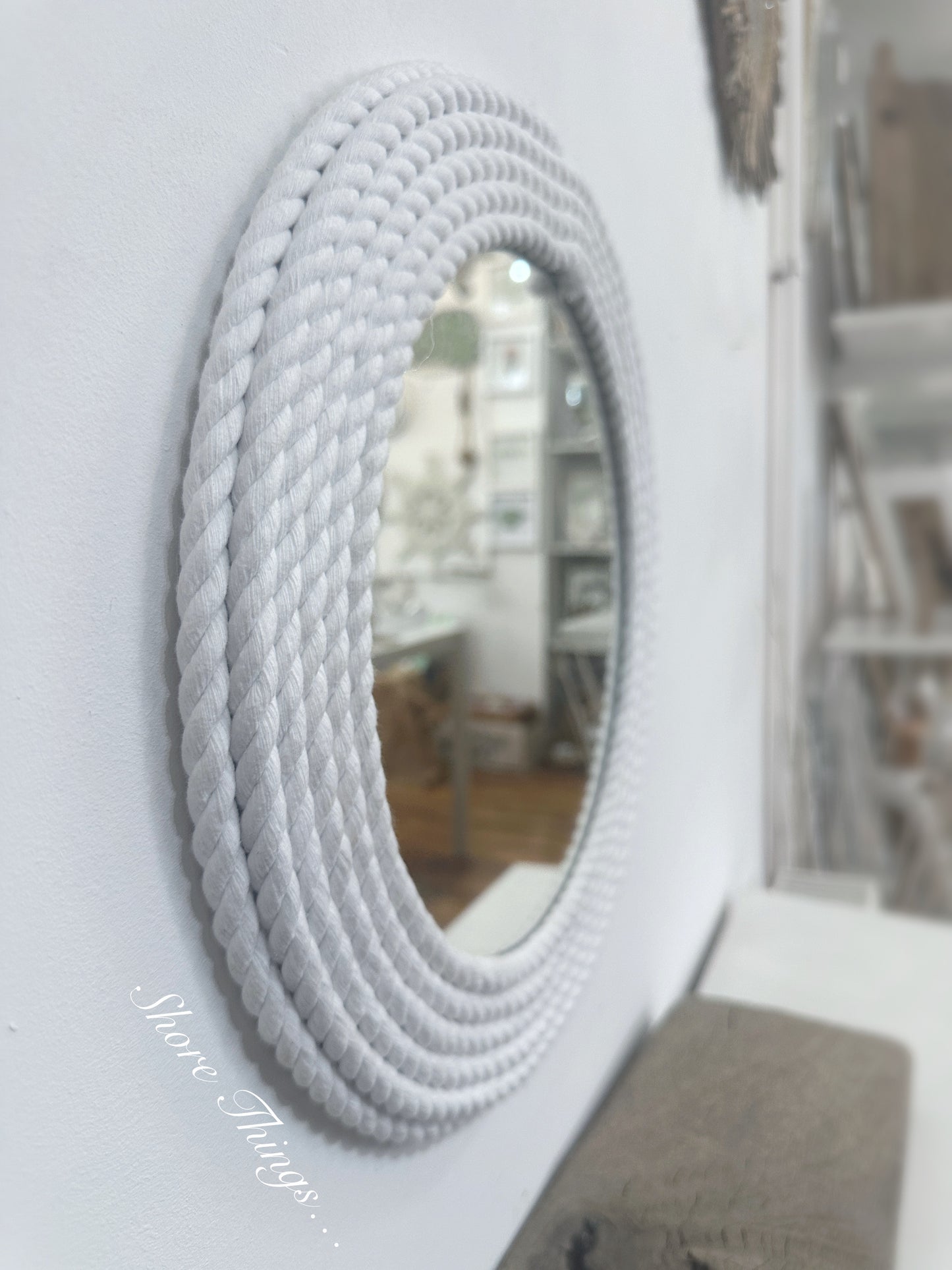 White Rope Mirror 15”