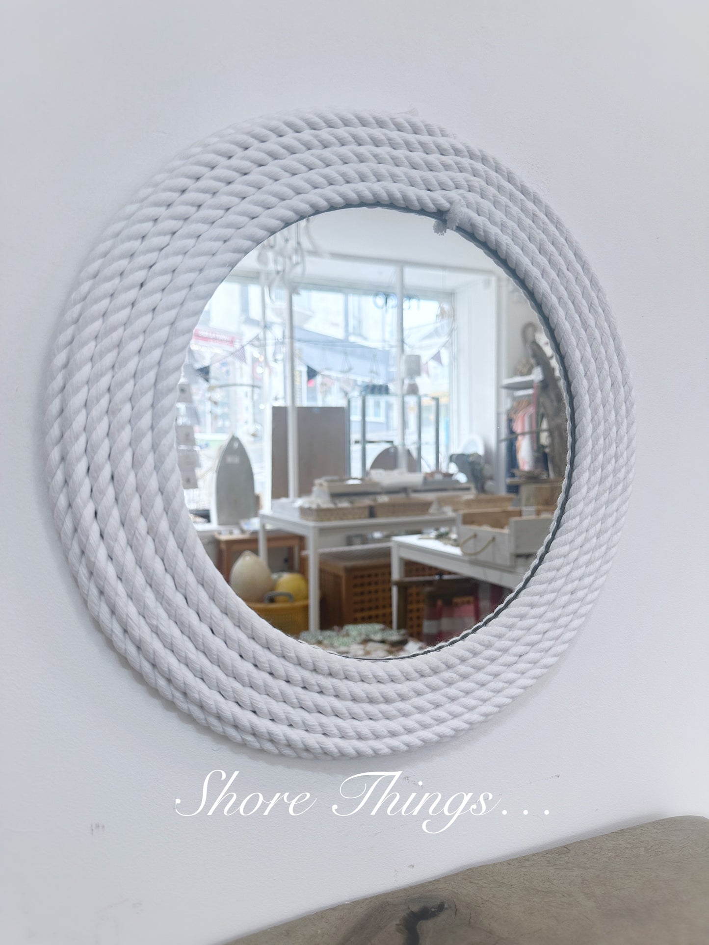 White Rope Mirror 15”