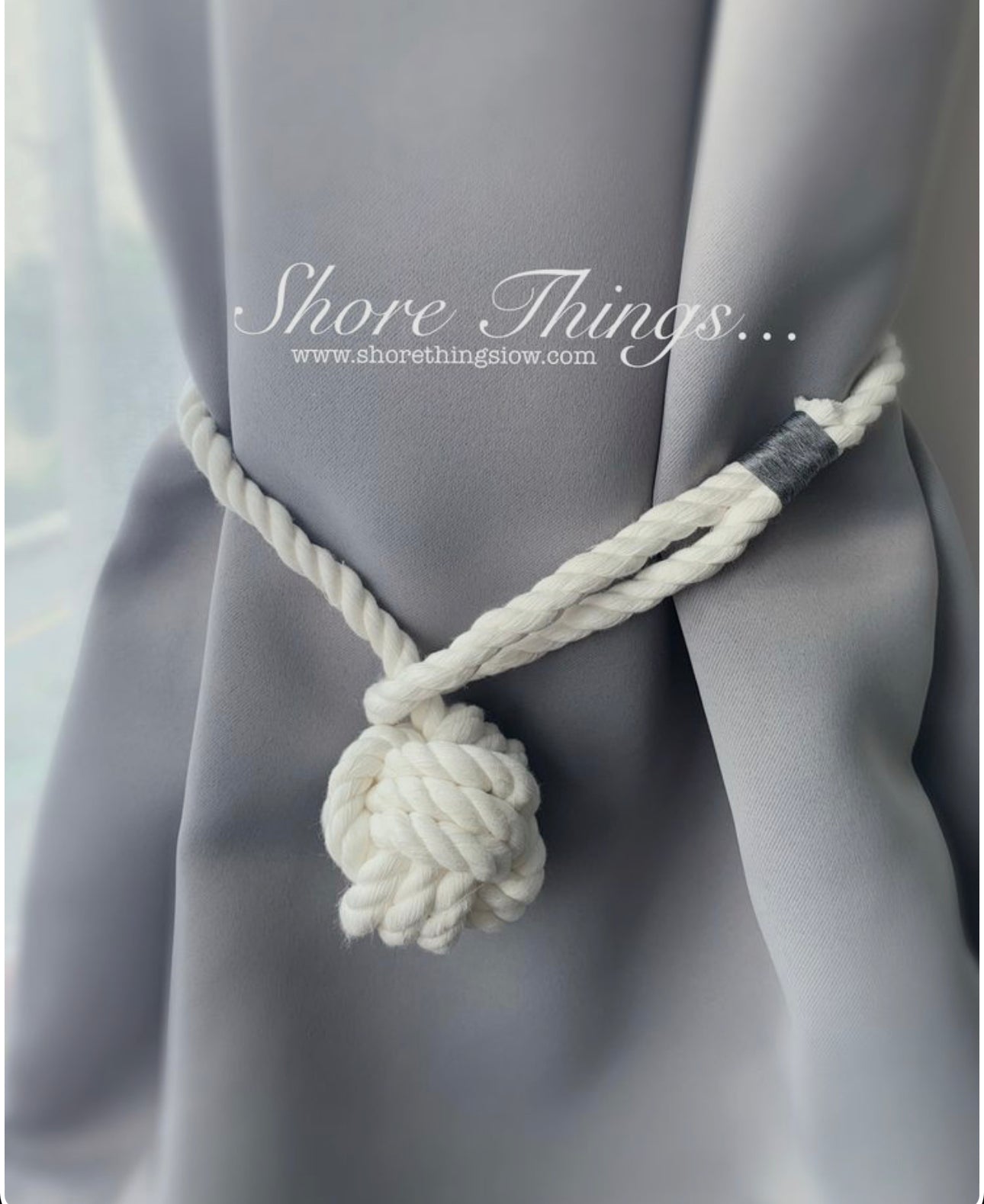 Rope Curtain Tie Backs -pair