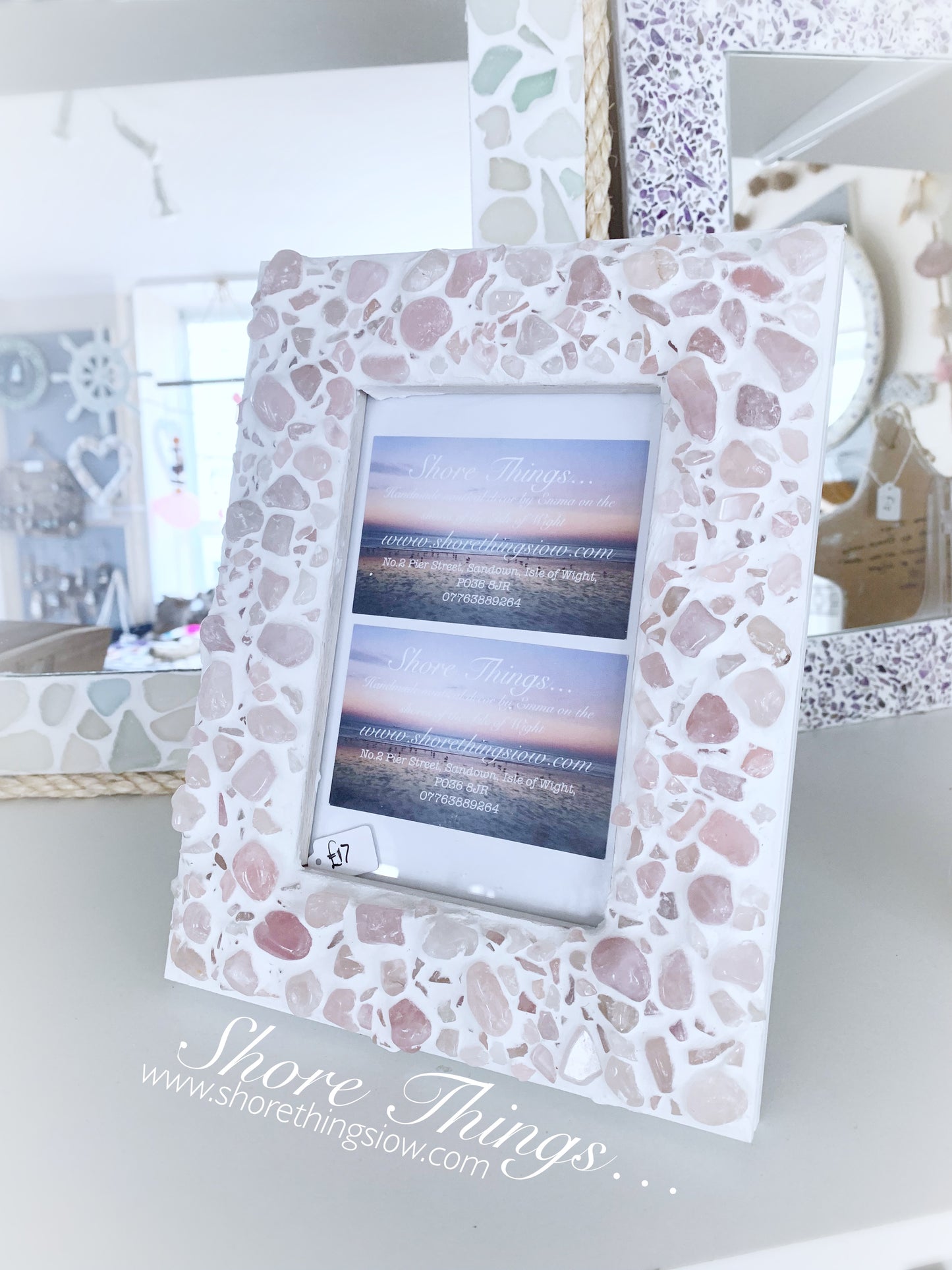 Rose Quartz 6”x4” photo frame