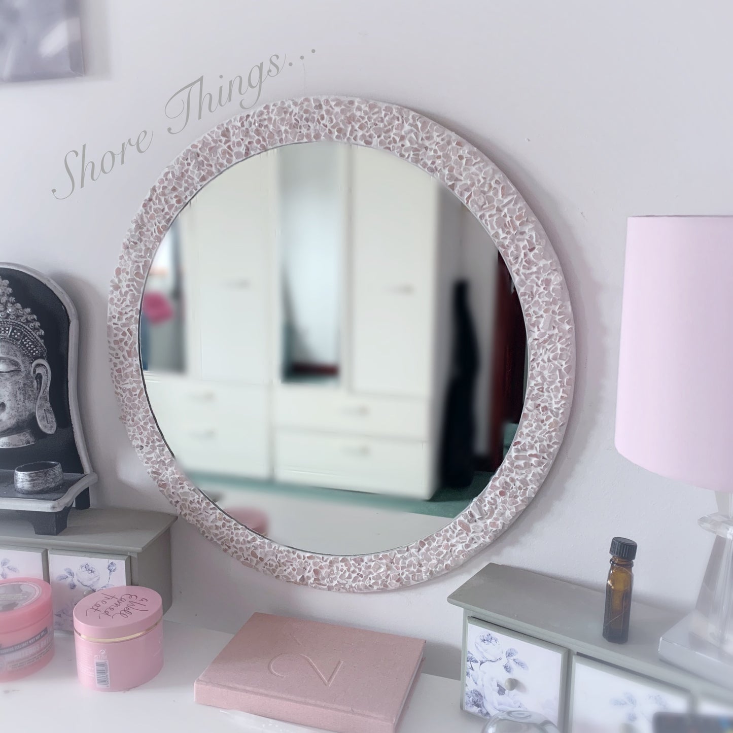 Rose Quartz 22” Mirror