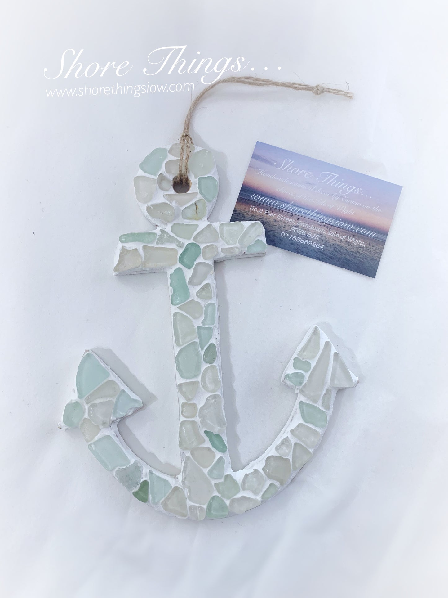 Sea Glass Anchor 12cm